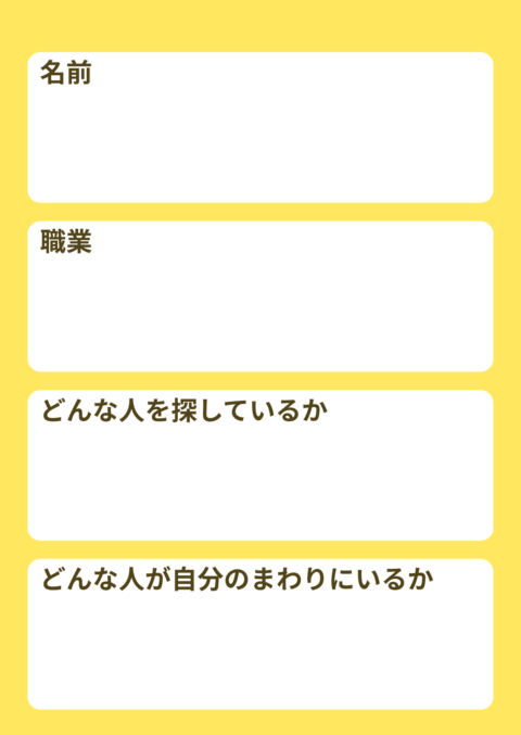 紹介プロフィールカード