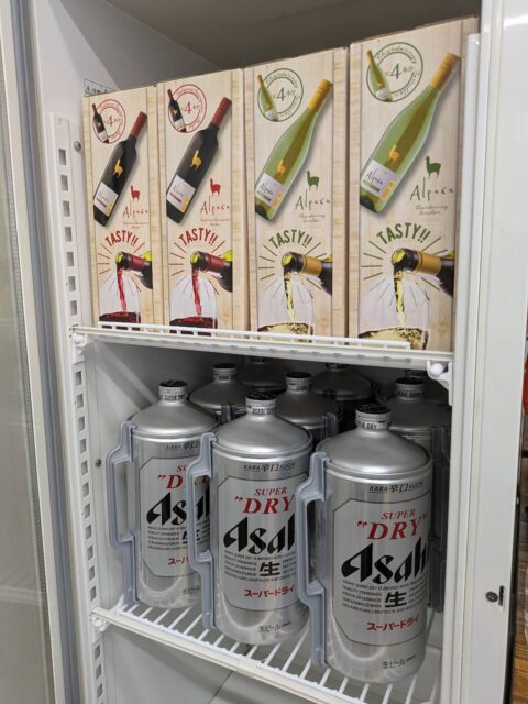 冷蔵ショーケースのお酒