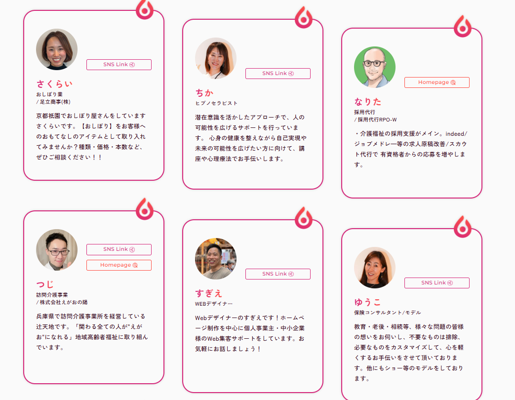 KotoMeetの公式サイトに載っているメンバー情報